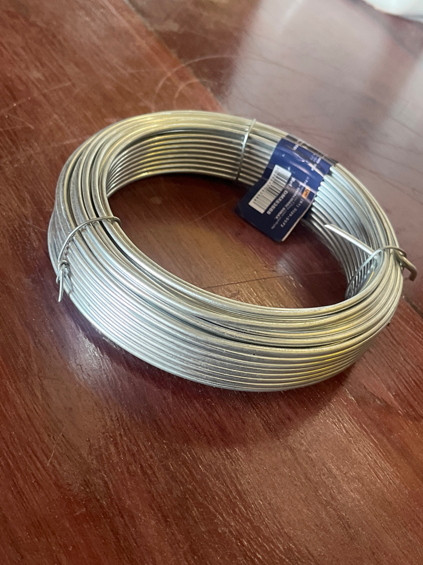 Arame Galvanizado — Rolo 1 kg · aço galvanizado · BWG 14 · 2,10 mm