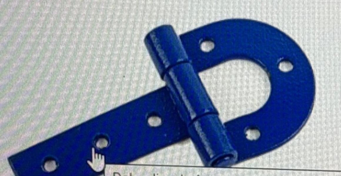 Dobradiça Aço 3/16 Porteira C.02 — Ref. 1702 · São Romão · 11 × 21 cm