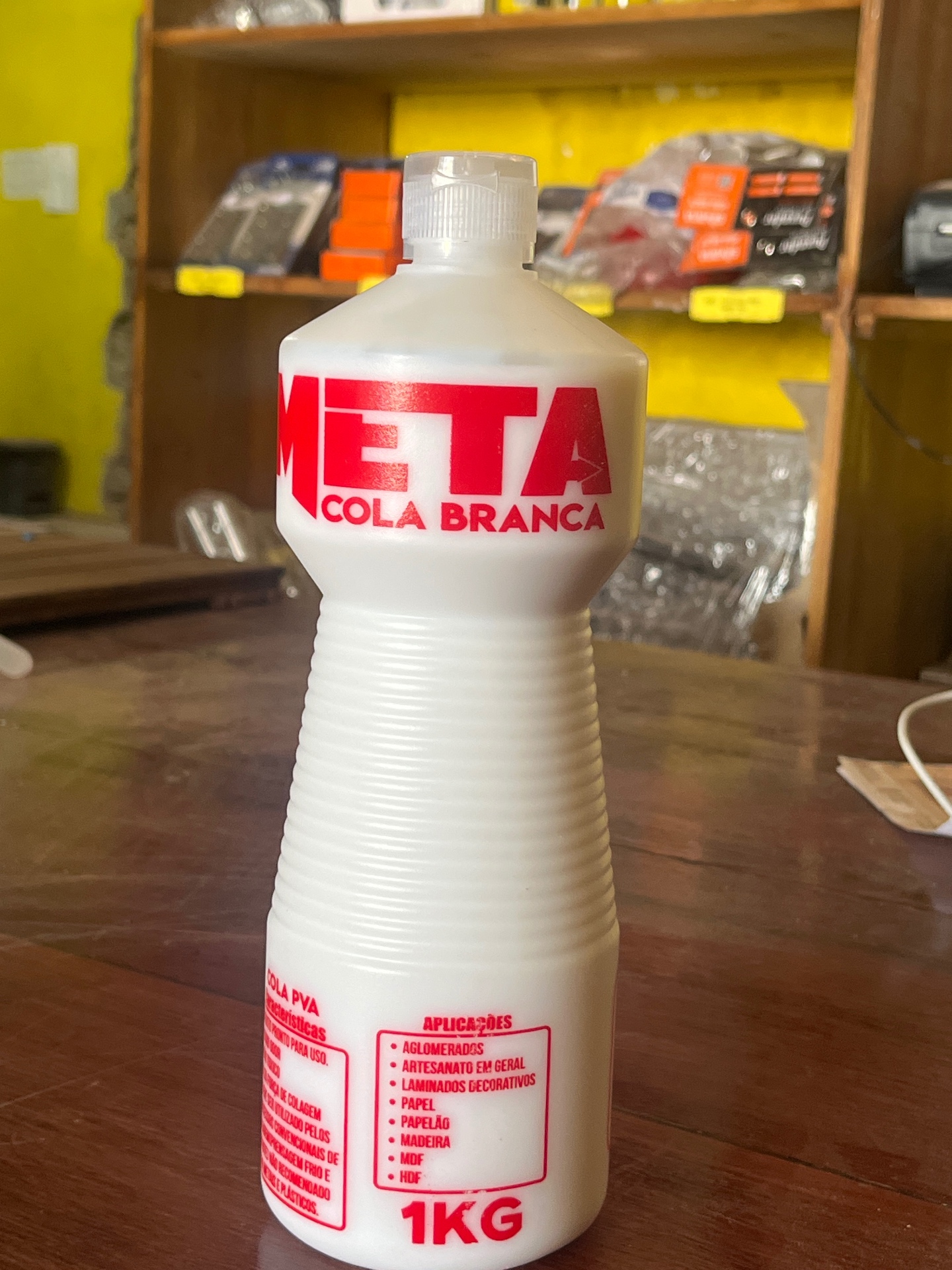 Cola Branca Meta 1kg — Cola PVA · 1 kg · madeira/MDF